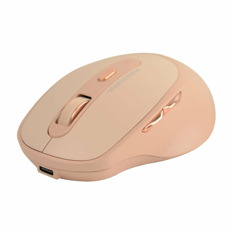 MOUSE INALAMBRICO 1600 DPI OPTICO RECARGABLE ERGONOMICO SILENCIOSO PERFECT CHOICE CLIX - CAQUI image 3