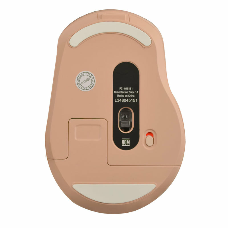 MOUSE INALAMBRICO 1600 DPI OPTICO RECARGABLE ERGONOMICO SILENCIOSO PERFECT CHOICE CLIX - CAQUI image 5