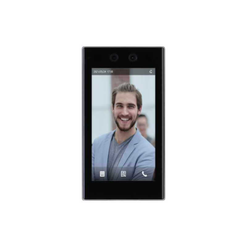 Dahua DHI-ASI7213K-W Control de acceso con reconocimiento facial LCD 7"/ Cámara de 2MP/ 50,000 Usuarios/ 50,000 Caras/ 100,00 Contraseñas/ QR Código/ Distancia de Reconocimiento 1.3 m-3.0 m/ Algoritmo de Aprendizaje Profundo