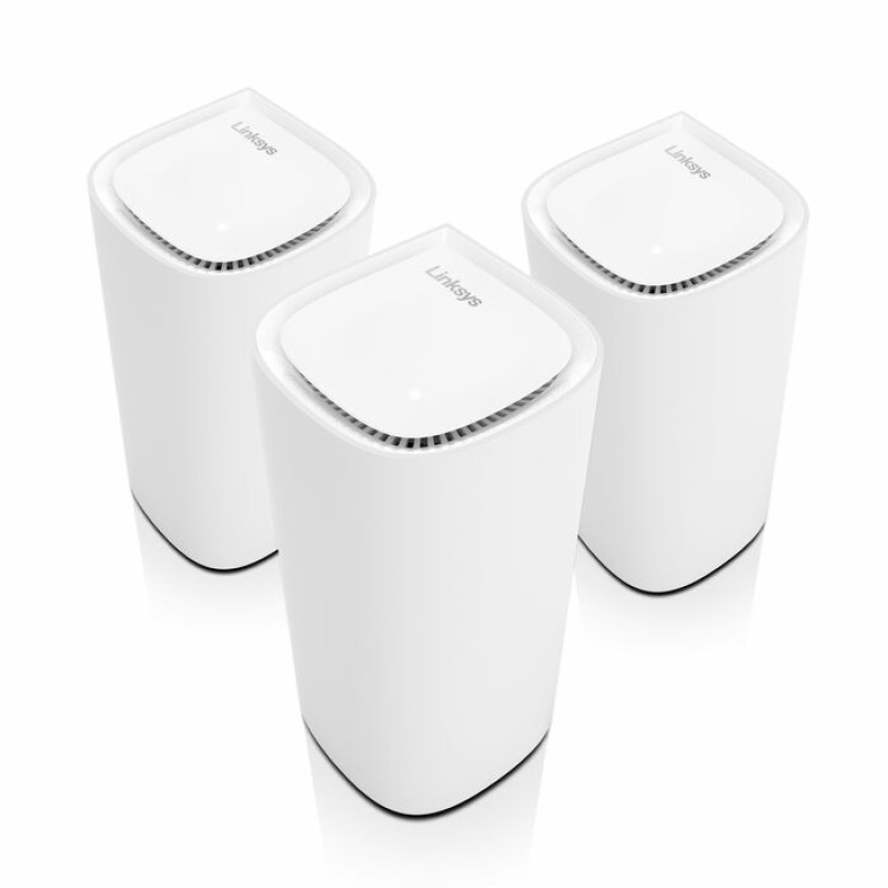 Sistema Velop Pro 6E Linksys Wi-Fi 6E MX6203 Mesh (3-piezas) AXE5400 Tri-Banda MU-MIMO DL-OFDMA 2 x RJ45 gigabit
