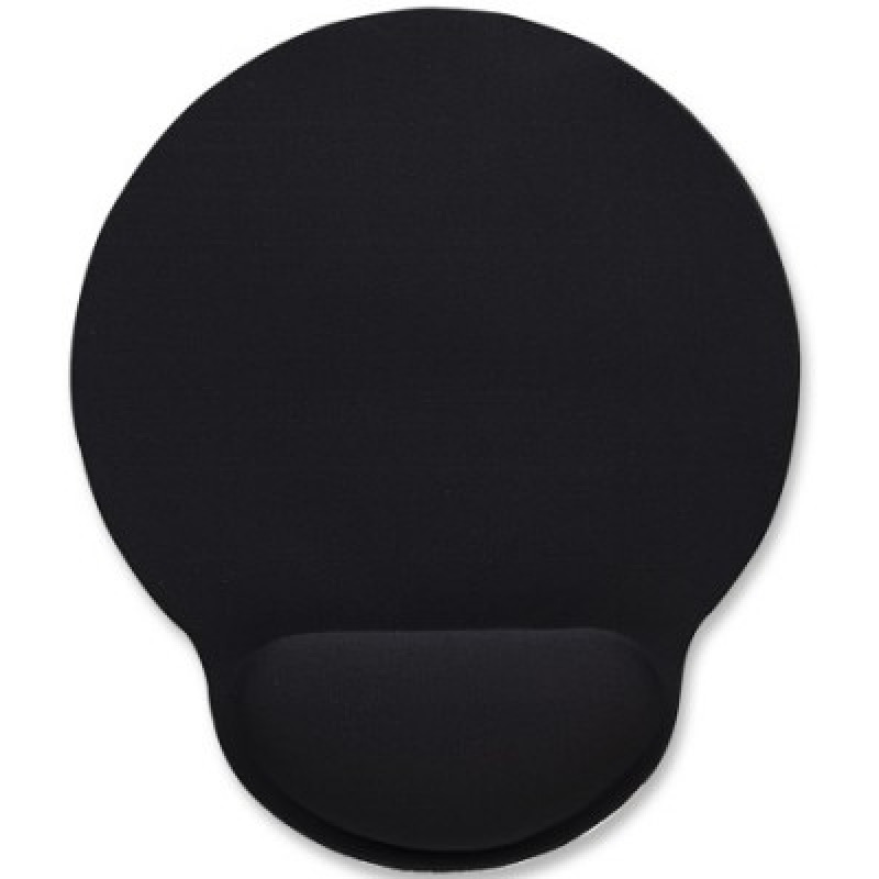 MANHATTAN 434362 Mouse Pad con Descansa Muñecas El material de gel promueve la posición adecuada de la mano y la muñeca, negro
