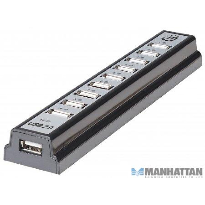 MANHATTAN 161572 - USB de Alta Velocidad de escritorio / 10 puertos, que proveen energía /  image 2