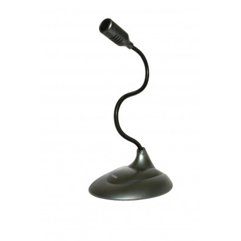 MICROFONO DE ESCRITORIO CON CUELLO FLEXIBLE 3.5MM PERFECT CHOICE NEGRO