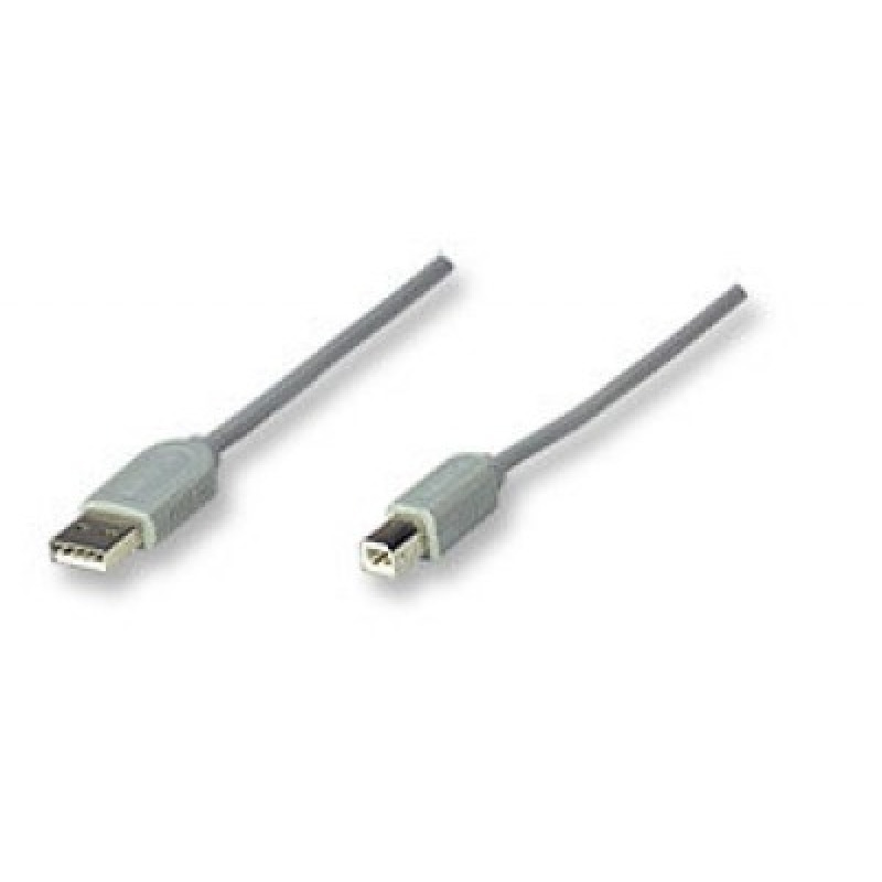 CABLE USB,MANHATTAN,317863, A-B 3.0M, GRIS