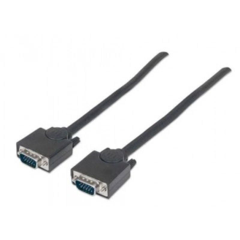 MANHATTAN 311731 - Cable de 1.8 Metros Para Monitor SVGA/ HD 15 Macho a HD 15 Macho/ Color Negro/