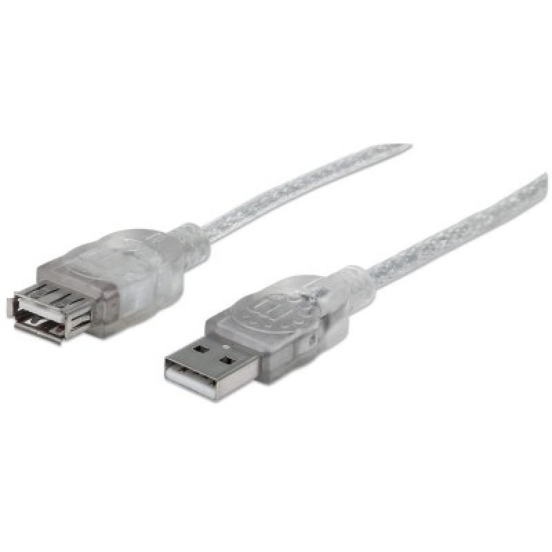 CABLE USB,MANHATTAN,340502, V2.0 EXT. 4.5M PLATA image 3