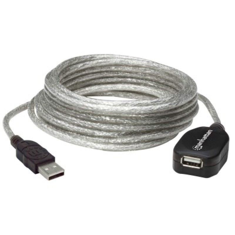 MANHATTAN 519779 - Cable Extensión Activa USB de Alta Velocidad 2.0 / Encadenable / A Macho / A Hembra / 5 m