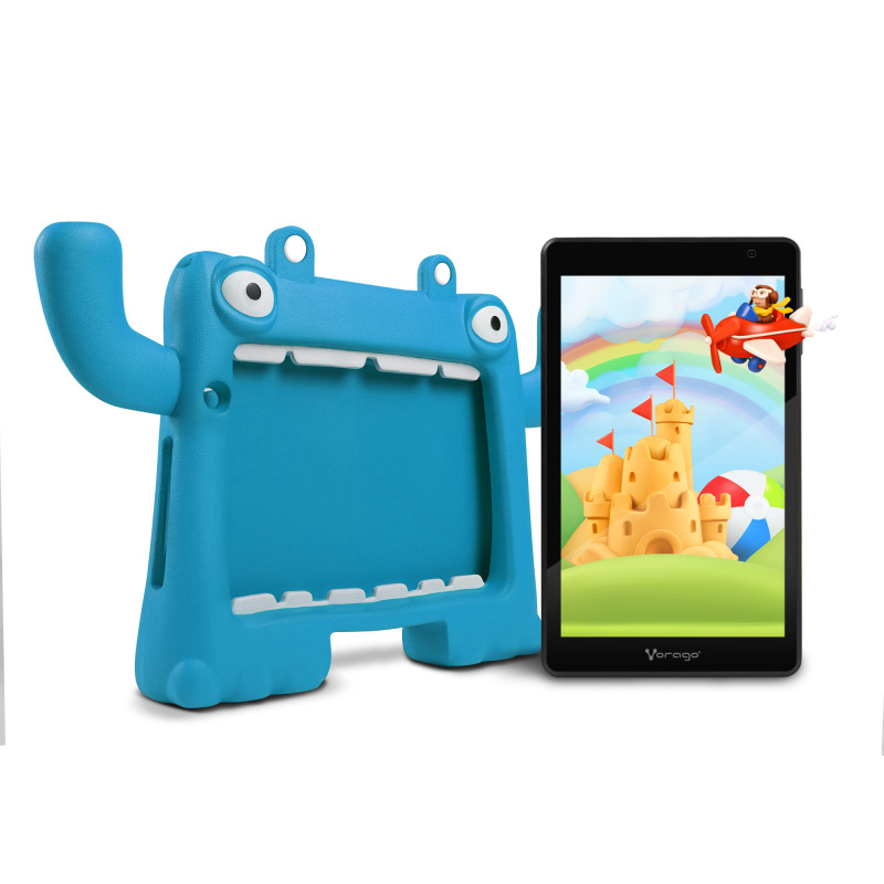 TABLET VORAGO PAD-8 KIDS ANDROID 13 QUADCORE 4GB 64GB DUALCAM WIFI BT GMS FUNDA AZUL