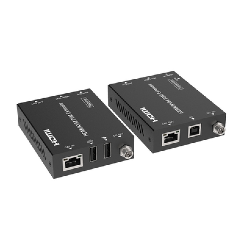 Kit Extensor HDMI con KVM | 70m | 4K2K60Hz | 444 |  HDMI20b y HDCP 22 | Salida de Audio 35mm | Admite PoC | Admite USB 11