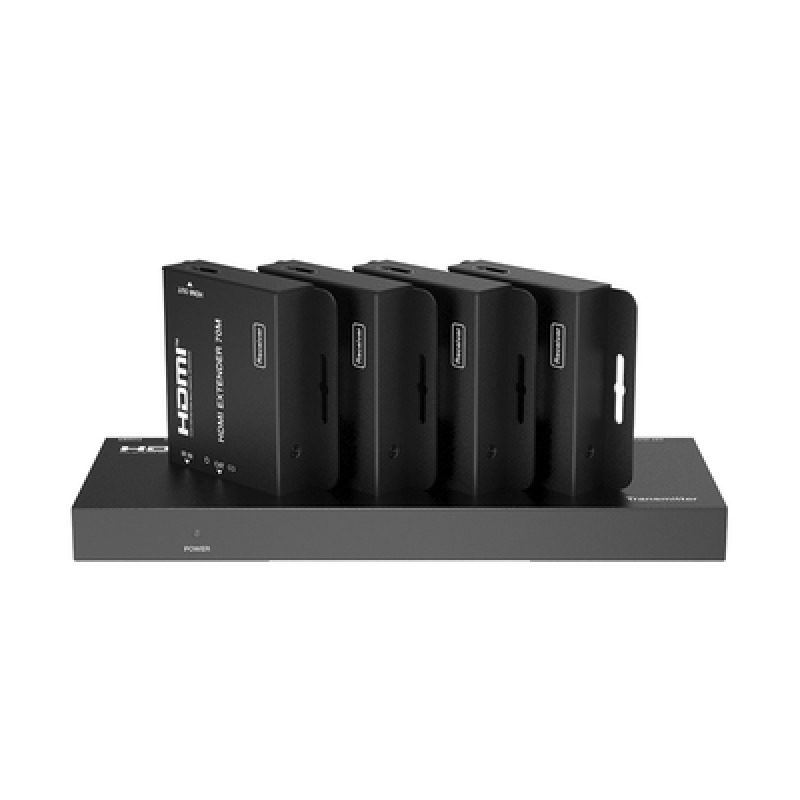 Splitter HDMI 1x4 | Extensor HDMI | 4K30Hz 40m | 1080p60Hz 70m | Función PoC |  444