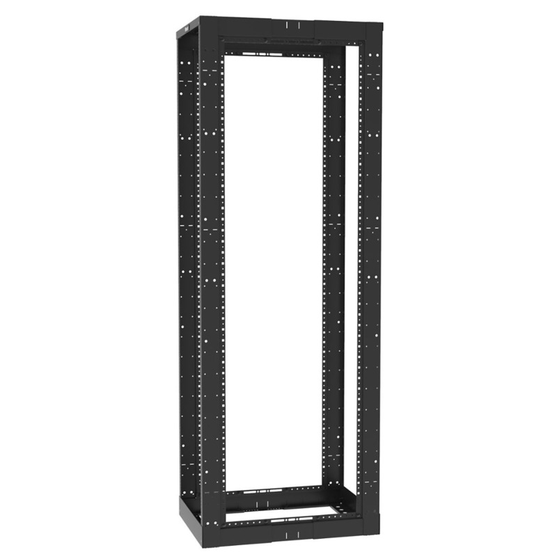 Rack de Cuatro Postes Estándar de 19 Rieles Con Orificio Para Tuerca Enjaulada Profundidad Ajustable de 23 a 42 in 45 Unidades de Rack Color Negro image 5