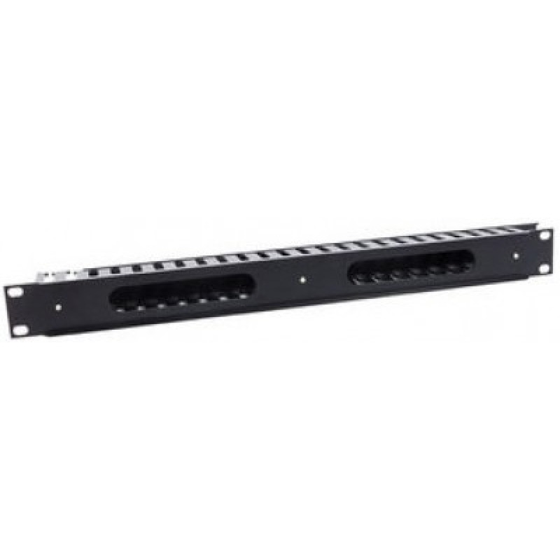 INTELLINET 169950 - Organizador Horizontal 19", 1U, (Metal) / Color Negro / Para rack o gabinetes de 19" / 1U de alto (Sobre Pedido) image 2