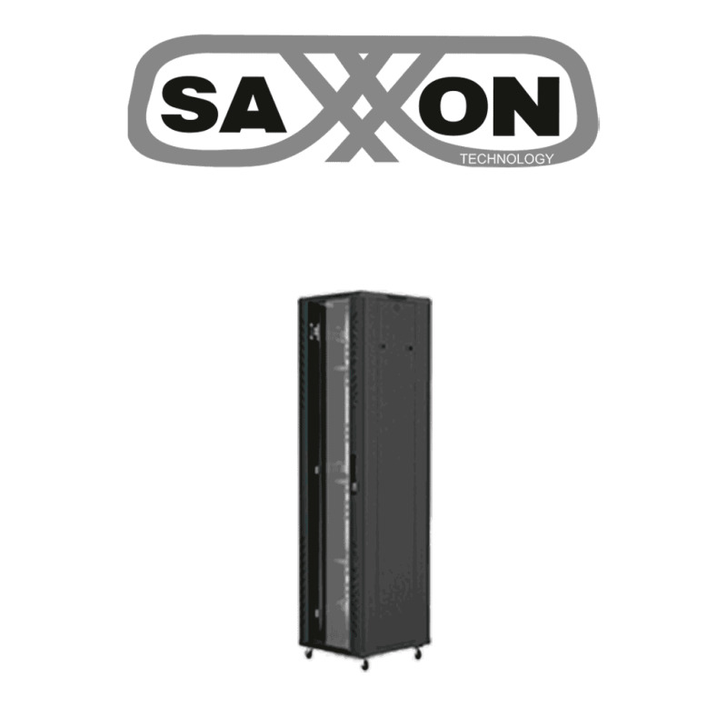 SAXXON SXR37U6637S - Gabinete Auto-ensamblado color Negro / 37UR / 1 Ventilador / Puerta de malla de vidrio templado / Ancho 600 mm x profundidad 600 mm x alto 1800 mm / image 2