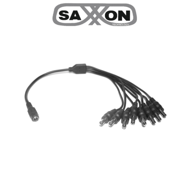 SAXXON SXF58 - Divisor de energía / Tipo pulpo / 1 Conector hembra / 8 Conectores macho / Cable de cobre