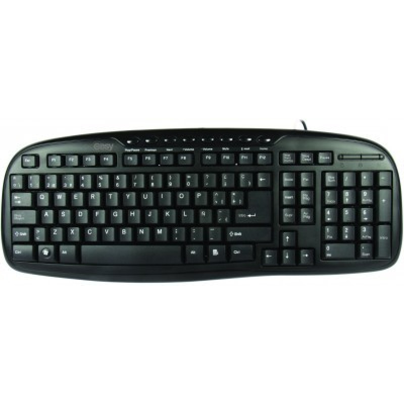 TECLADO ALAMBRICO MULTIMEDIA TECLAS DE MEMBRANA CONECTOR USB  EASY LINE BY PERFECT CHOICE - NEGRO image 2