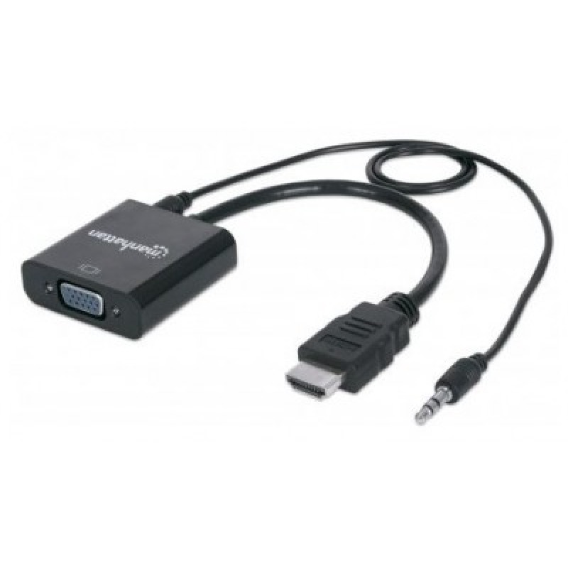 MANHATTAN 151559 - Convertidor HDMI a VGA / HDMI macho a VGA hembra / Con audio / Color negro  image 2
