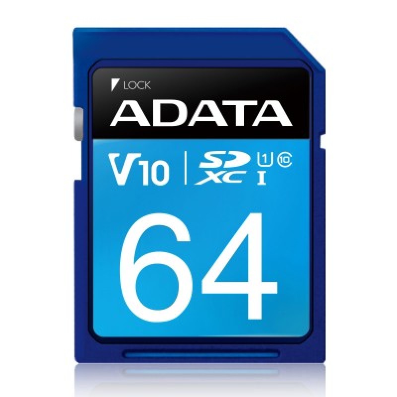 MEMORIA SD ADATA ASDX64GUICL10 64GB UHS-I CLASS10-RETAIL  100/25 MBPS SOLO SD image 2
