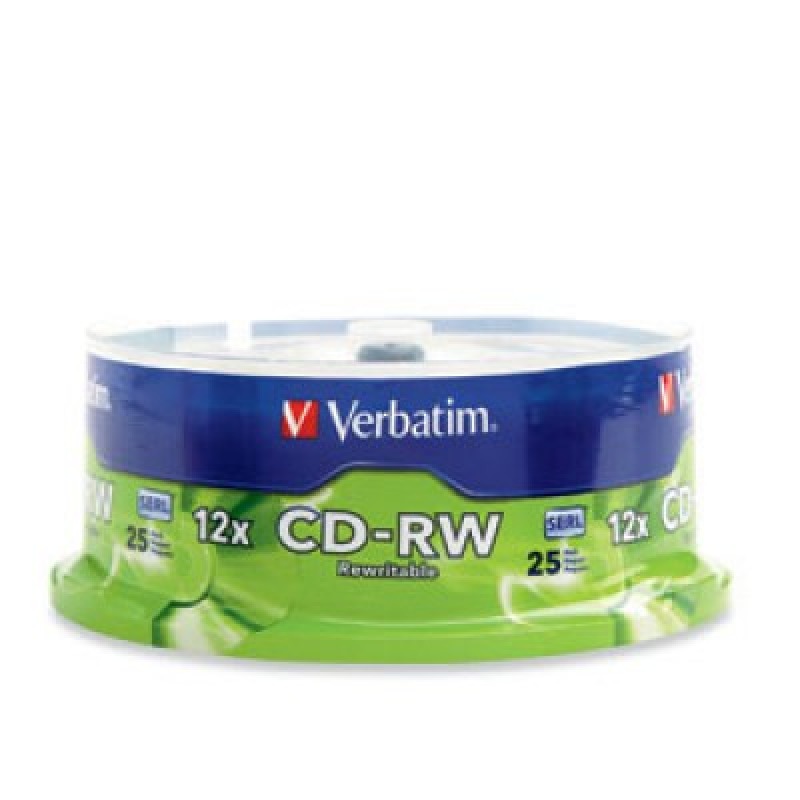 Verbatim CD-RW 80MIN 700MB 4X-12X High Speed Branded 25pk Spindle 25 pieza(s) image 2