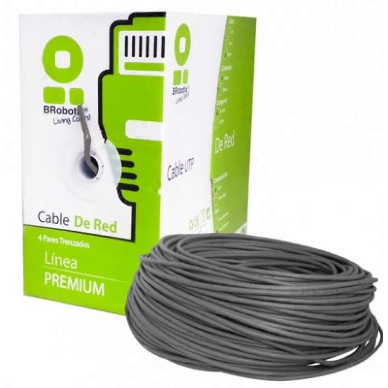 BOBINA BROBOTIX CAT5E UTP CCA 100MTS  GRIS image 2