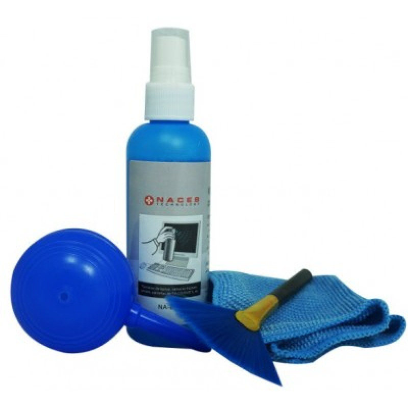 KIT DE LIMPIEZA NACEB (NA-612) LIMPIADOR,PANTALLAS,MICRO FIBRA,BROCHA, ASPIRADOR
