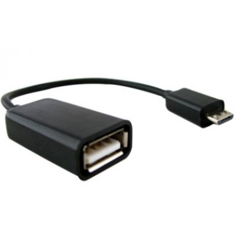 CABLE BROBOTIX USB V2.0 OTG, MICRO B 90 GRADOS A USB-A  HEMBRA image 2