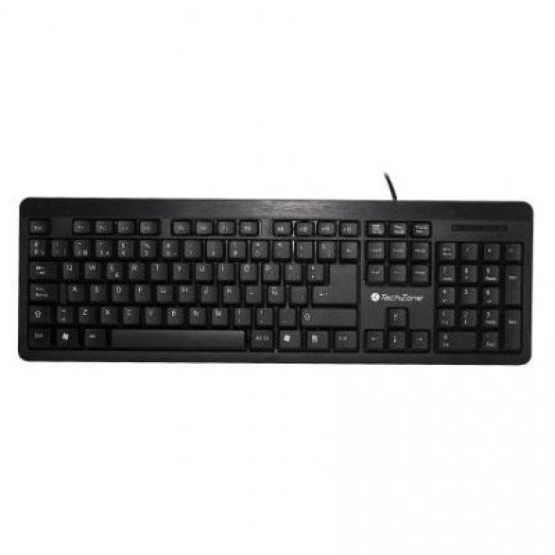 TECLADO TECHZONE TZ16TEC01-ALA ALAMBRICO STANDARD USB ERGONOMICO NEGRO image 2