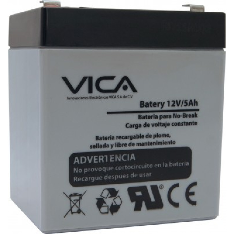 BATERIA DE REMPLAZO 12V 5AH VICA, GENERICA COMPATIBLE CON EL 80% DE  NO BREAKS  DE OTRAS MARCAS image 2