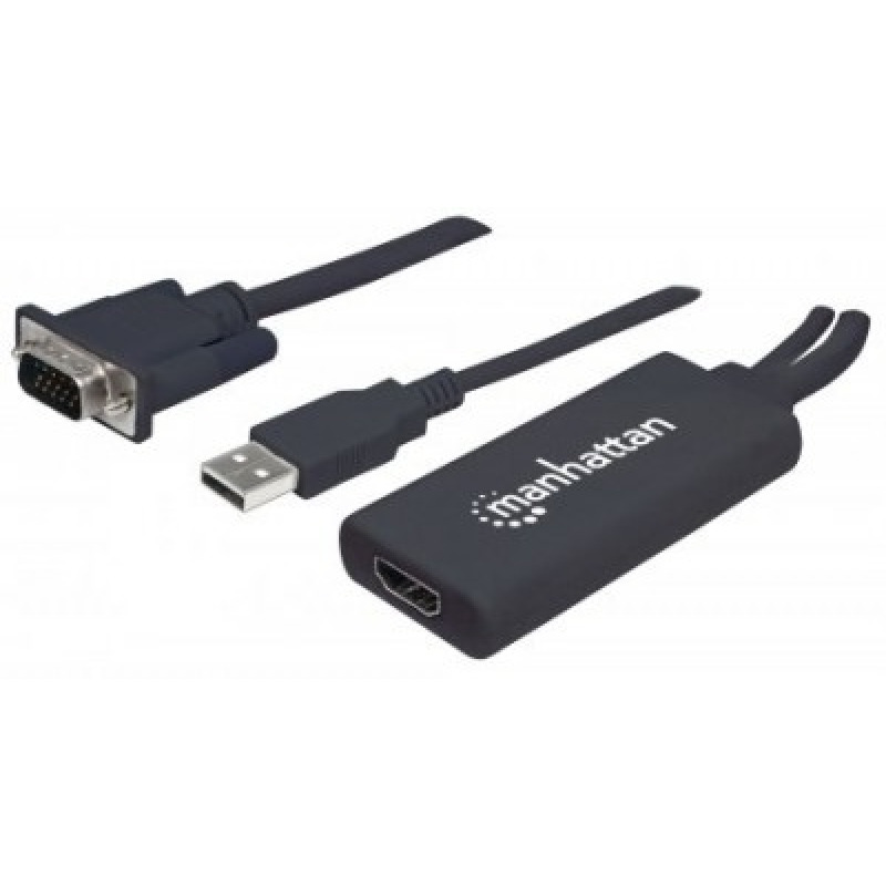 CONVERTIDOR VIDEO,MANHATTAN,152426, SVGA+AUDIO USB A HDMI image 2