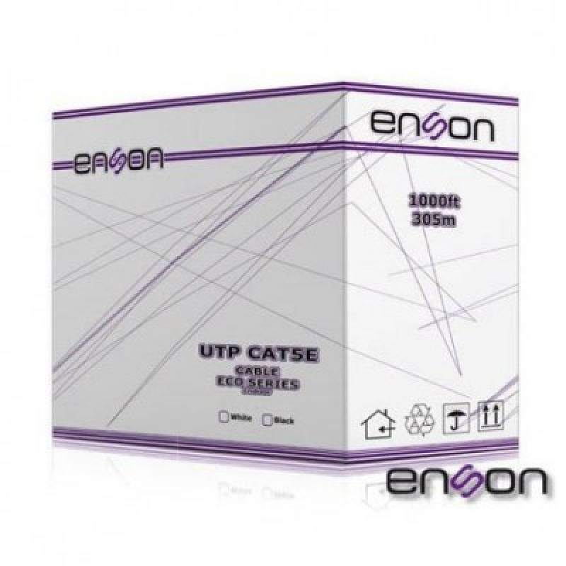 Enson 305m UTP Cat5e cable de red Blanco U/UTP (UTP) image 2