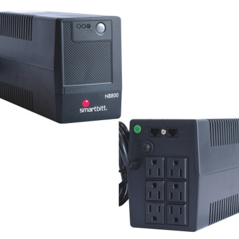 NO-BREAK SMARTBITT 800VA/400W, CLAVIJA NEMA 5-15P, 6 CONTACTOS, TIPO NEMA 5-15R, TODOS CON RESPALDO DE BATERIAS, REGULACION Y SUPRESION DE PICOS. image 2