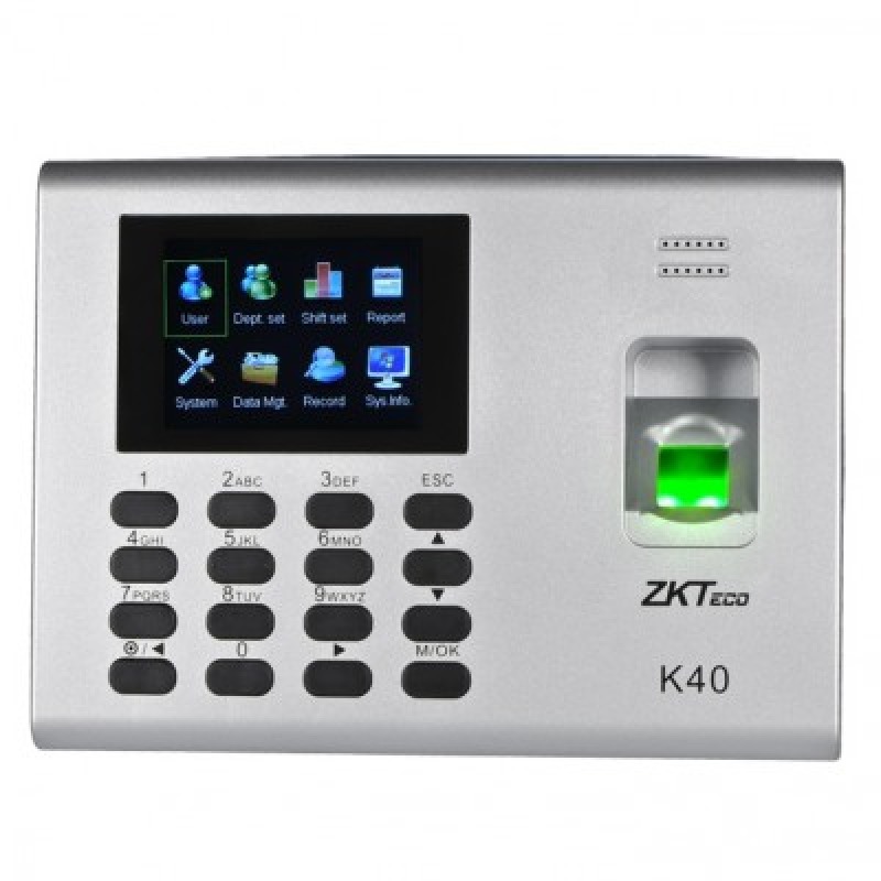 ZK K-40 CONTROL DE ACCESO SIMPLE Y ASISTENCIA / 1000 HUELLAS / PUERTO DE RED / USB / BATERIA INCLUIDA image 2