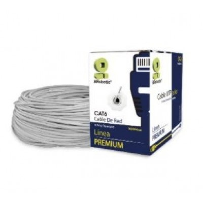 BOBINA BROBOTIX CAT6  CCA UTP 100MTS  GRIS image 2
