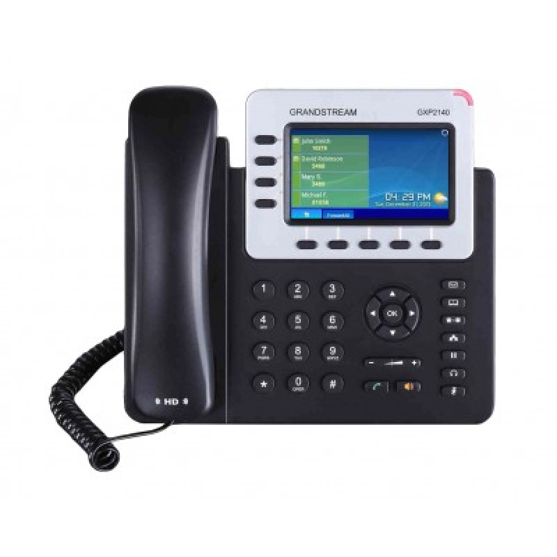 TELEFONO IP GRANDSTREAM GXP2140 / 4 CUENTAS SIP 4 LINEAS 2 PUERTOS GIGABIT BLUETOOTH CONECTOR RJ9 COMPATIBLE CON EHS Y MODULO DE EXPANSION PANTALLA LCD A COLOR SOPORTA POE E INCLUYE ELIMINADOR image 2