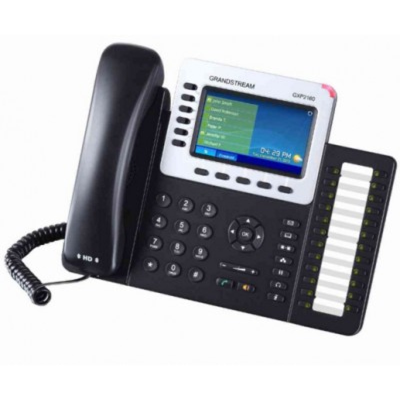 TELEFONO IP GRANDSTREAM GXP2160 / 6 CUENTAS SIP 6 LINEAS 2 PUERTOS GIGABIT BLUETOOTH 24 TECLAS BLF CONECTOR RJ9 COMPATIBLE CON EHS PANTALLA LCD A COLOR SOPORTA POE E INCLUYE ELIMINADOR image 2