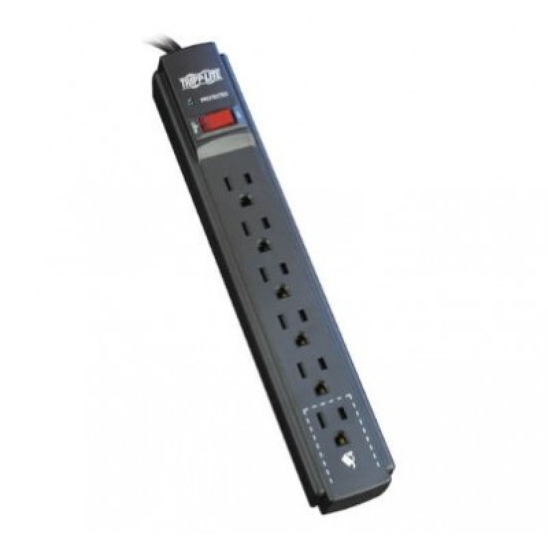 SUPRESOR DE PICOS PROTEC IT TRIPP-LITE TLP606B C/ 6 CONTACTOS, CABLE 1.83 M 6 PIES, 790 JOULES, LED DE DIAGNOSTICO, GABINETE EN NEGRO. image 3