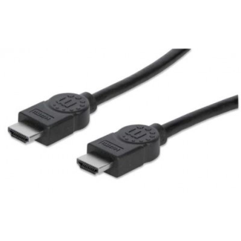 MANHATTAN 308816- Cable HDMI de Alta Velocidad de 1 Metro/ Resolucion 4K@30Hz/ Soporta 3D/ HDMI Macho a Macho/ Soporta Canal de Retorno de Audio (ARC)/ Blindado para Reducir Interferencia/ image 2