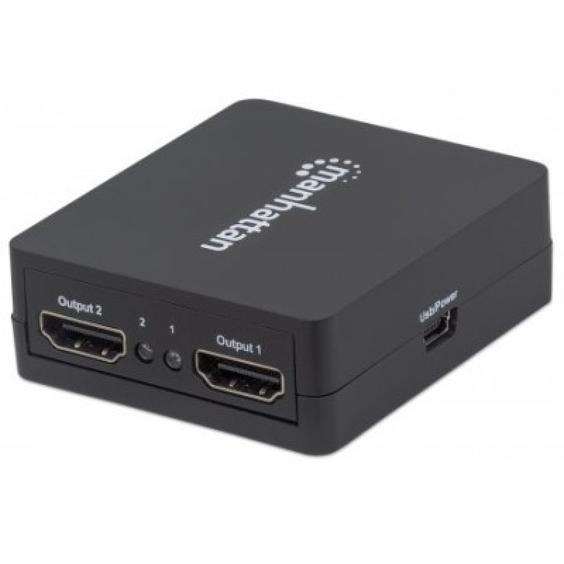 MANHATTAN 207652 - Splitter / Divisor de Video HDMI/ FullHD/ 1 Entrada y 2 Salidas/ Distancia de Entrada 15 Metros/ Distancia de Salidas 15 Metros/ Soporta Conexión en Cascada/ Soporta sonido LPCM, Sonido Master DTS-HD y Dolby TrueHD/ image 2