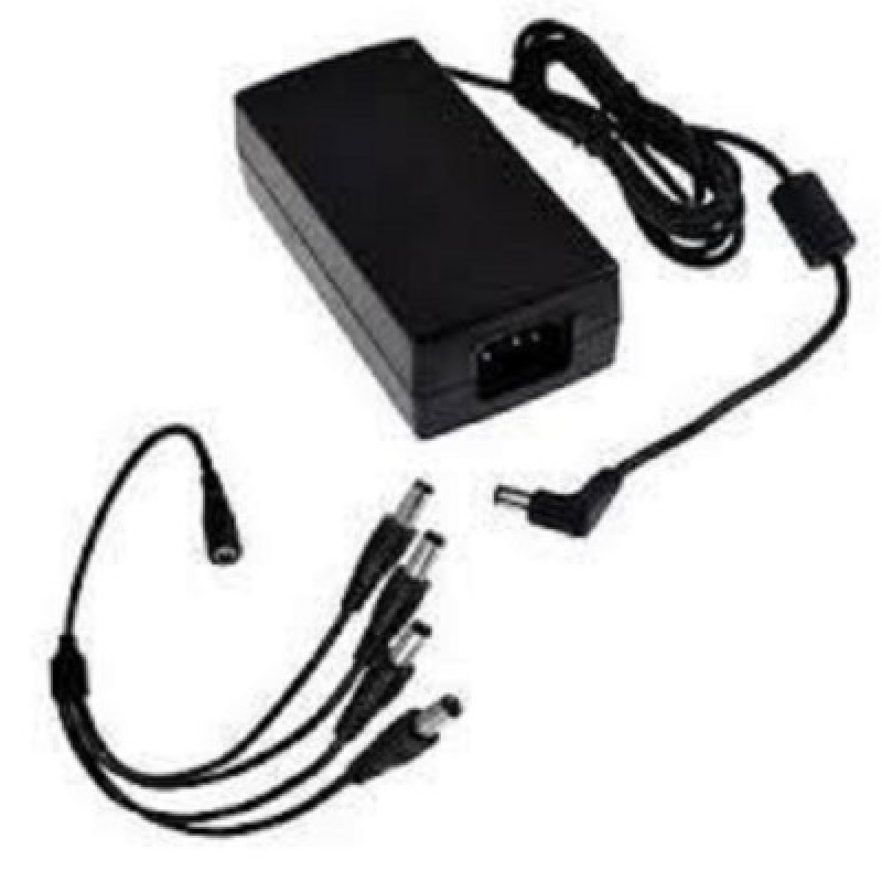 FUENTE DE PODER SAXXON (PSU1204EPAQ2) 12VDC,4.1 AMP + DIVISOR 4 CONECTORES MACHO,NEGRO image 2
