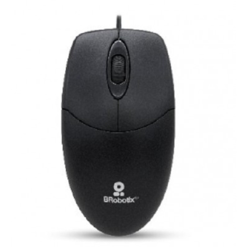 MOUSE BROBOTIX K1,  ALAMBRICO, USB-A, 1000 DPI, NEGRO   