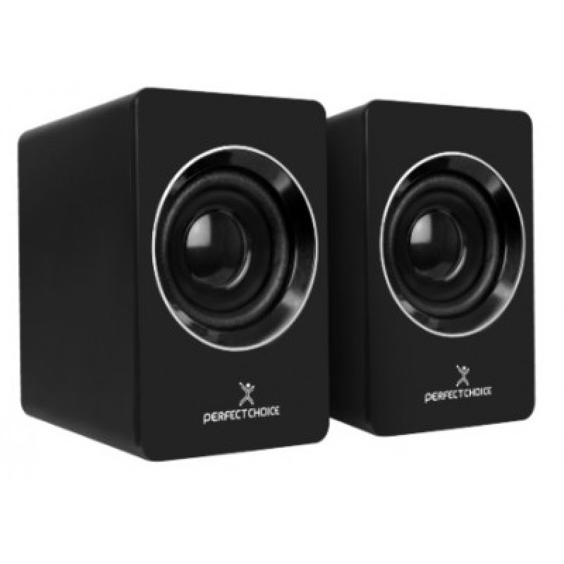 BOCINAS PARA COMPUTADORA SONIDO ESTEREO 2.0 CONECTOR USB Y 3.5MM CONTROL DE VOLUMEN PERFECT CHOICE MOSSO - NEGRO image 2