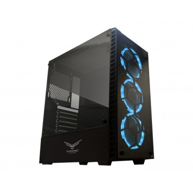 GABINETE NACEB (NA-0602) HYDRA,FULL ATX,SIN FUENTE,2*USB 2.0,1* USB 3.0,3*FAN,CRISTAL TEMP,NEGRO