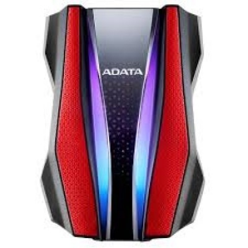 HD EXT 2 TB ADATA 2.5 USB 3.2 ROJO RGB TEXTURA PLASTICO Y SILICONA ANTIGOLPES image 2
