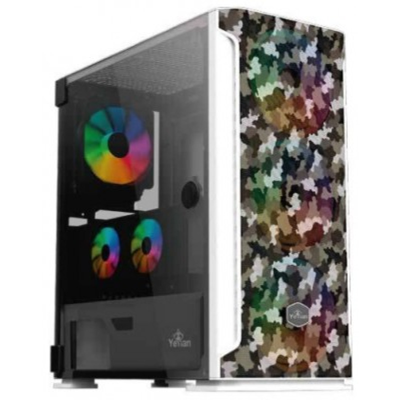 Yeyian Hollow 2500 Midi Tower Negro, Camuflaje, Blanco