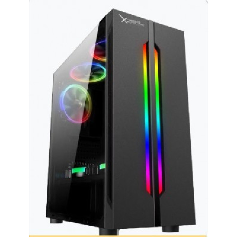 GABINETE XZEAL (XZCGB03B) XZ120, ATX, VENTANA LATERAL, 3*FANS RGB,SIN FUENTE, NEGRO image 2