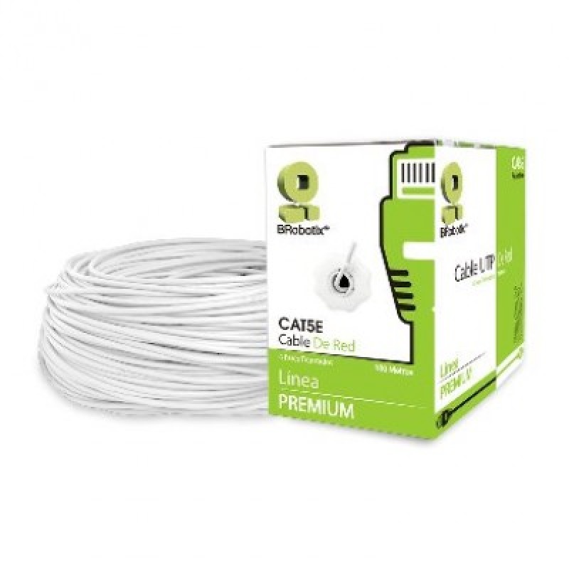 BOBINA BROBOTIX CAT5E UTP CCA 100MTS  BLANCO image 2