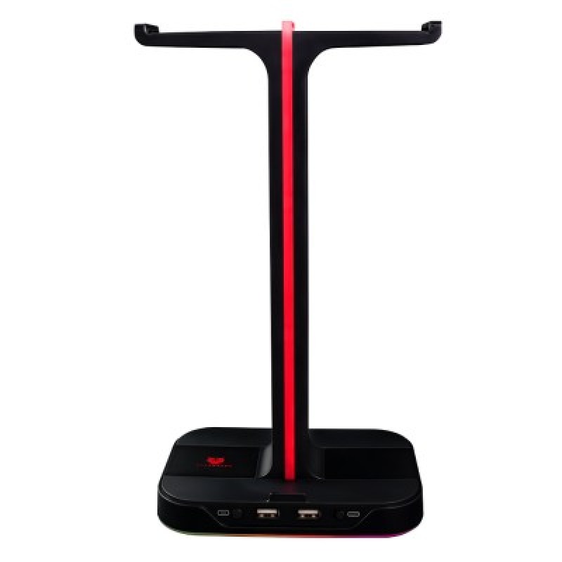 BASE GAMER BALAM RUSH ATLAS HR760 / SOPORTE PARA DIADEMA / ILUMINACION RGB / 2X USB A / NEGRO / BR-931502 image 2