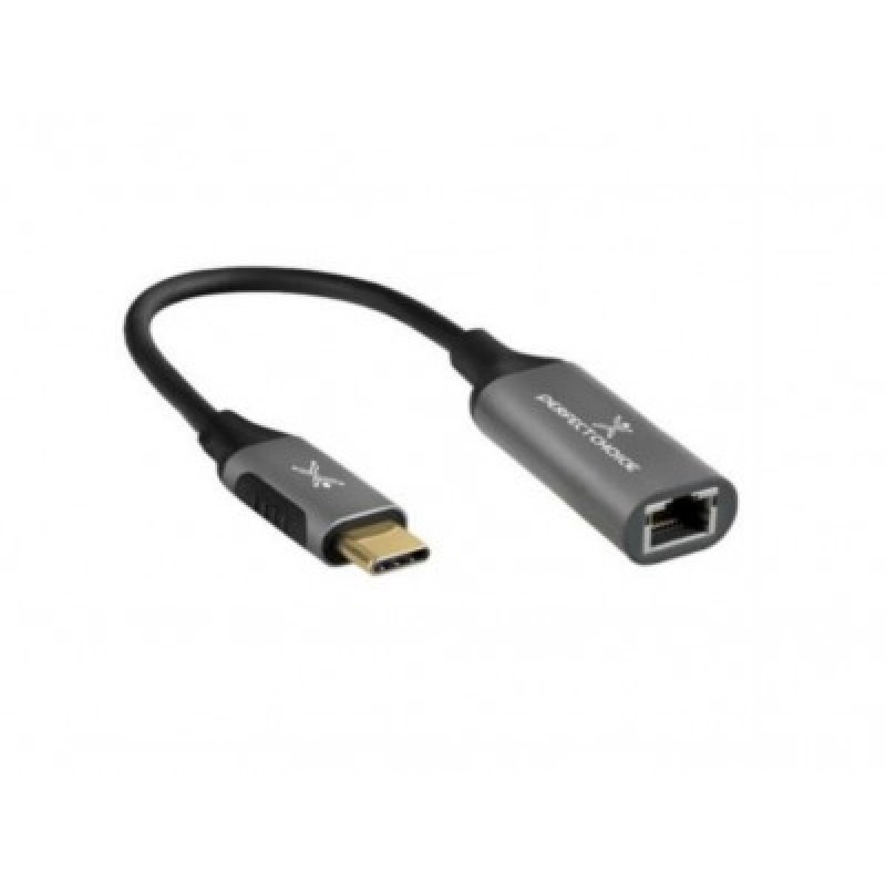ADAPTADOR USB TIPO C A ETHERNET RJ45 HASTA 1000 MBPS PERFECT CHOICE - GRIS image 2