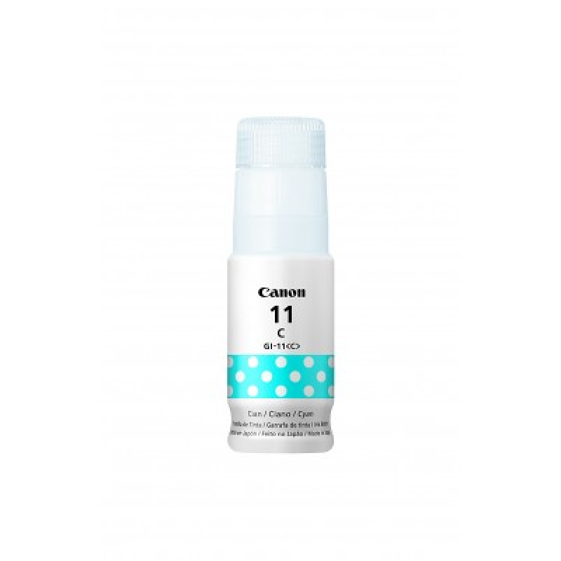 BOTELLA DE TINTA CANON GI-11C CYAN,RENDIMIENTO 7,700 PAGINAS,COMPATIBLE G3160,G2160. image 2