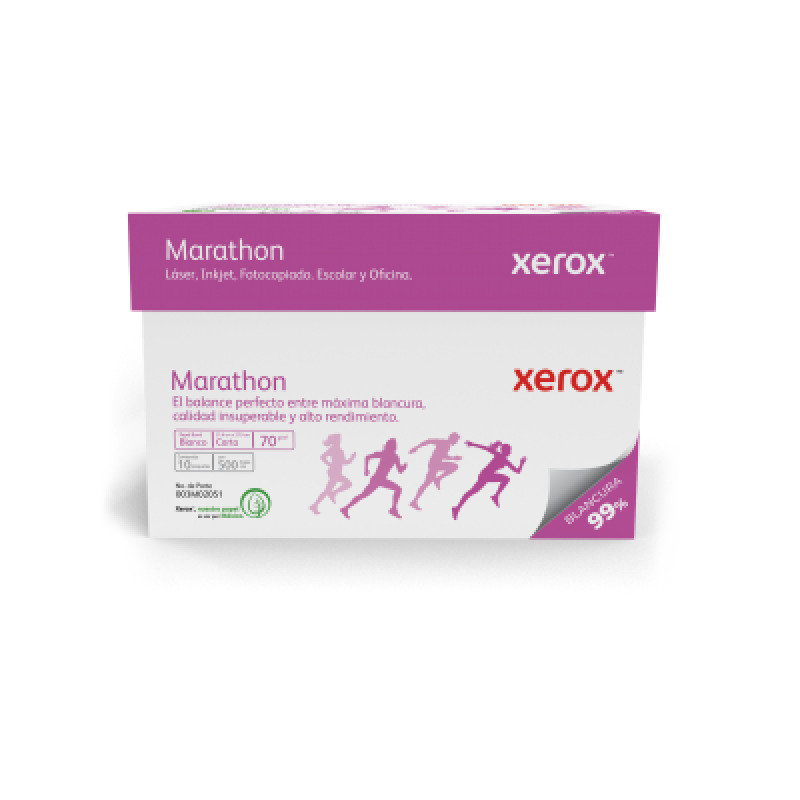 PAPEL BOND XEROX MARATHON CARTA 70 GRS 99% BLANCURA 5 MILLARES