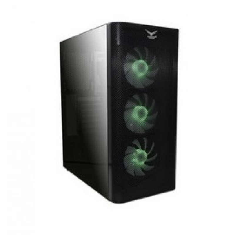 GABINETE NACEB (NA-0613) ZED,ATX,SIN FUENTE,2*USB 2.0,3*FAN,RGB,CRISTAL TEMP,NEGRO image 2